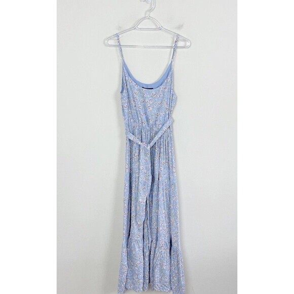 Lulus Women Sunny Bliss Lt Blue Floral Strapless Maxi Dress S Cottagecore Fairy - Picture 4 of 6